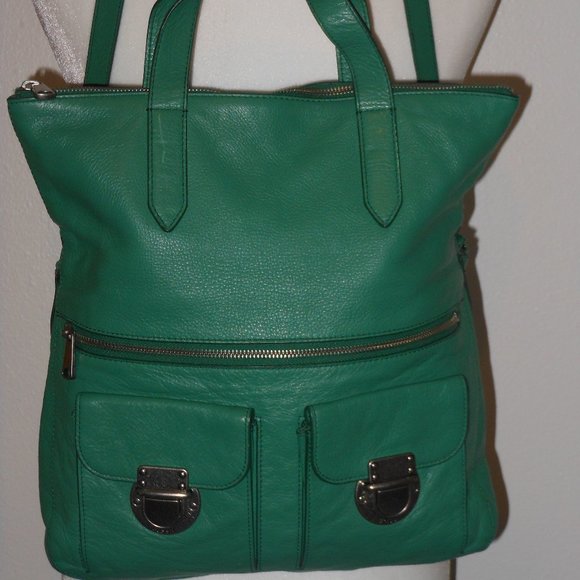 Fossil Handbags - FOSSIL GREEN LEATHER SHOULDER/HANDBAG